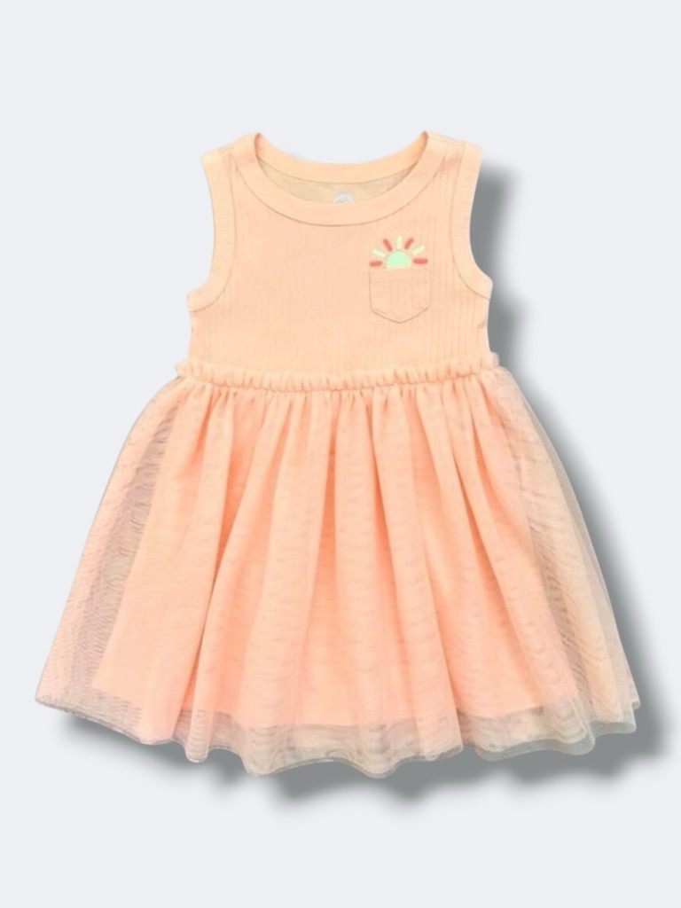 Wonder Nation Peach Tulle Tank Dress Toddler Girls 2t Sleeveless Summer Playwear